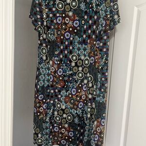 Connected Apparel Black Flutter Sleeve Sheath Maxi Dress